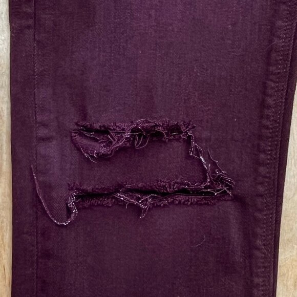 BLACK ORCHID LOS ANGELES NOAH ANKLE FRAY JEANS WOMEN’S sz 29 Burgundy STRETCH - Picture 3 of 12